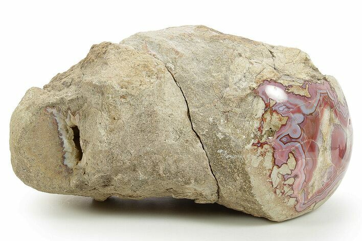 Colorful Polished Banded Agate Nodule - Utah #373509